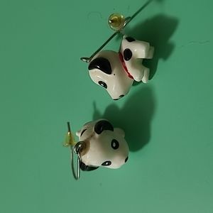 Black and White Dog Earrings